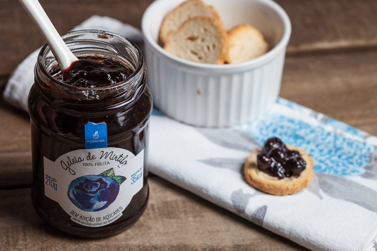 Blueberry Artisan Jam with toast